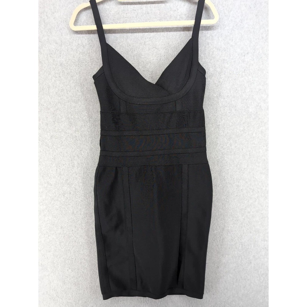 NWT Hego Black Bandage Dress W/Full Zipper Back Size Large